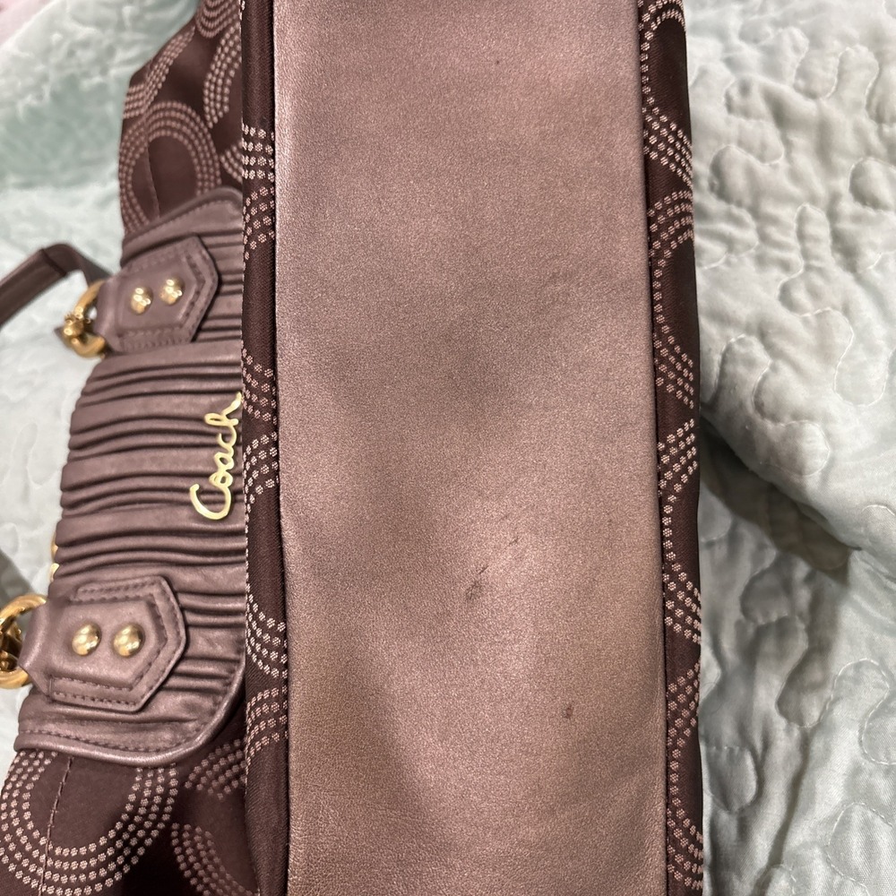 COACH Ashley H1282-F20056 Satchel/Tote Bronze Brown & Matching Wallet SEE PICS - Picture 8 of 16